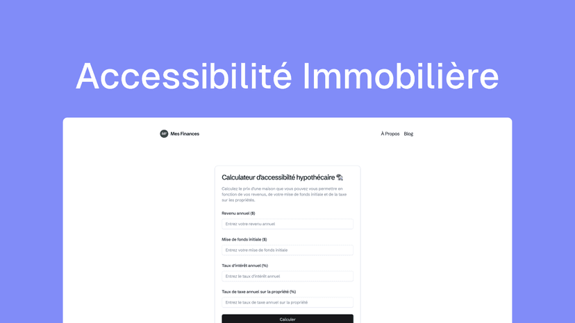 Calculateur Accessibilité